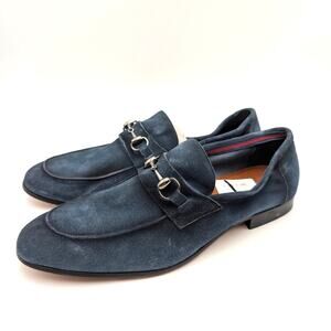 Donald Pliner TED2X Slip On Horsebit Loafer Shoes Men's Denim Size US10.5M EU43